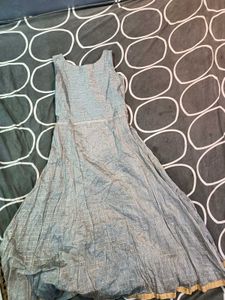 Elegant Grey Embroidered Gown