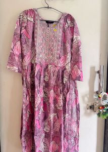 Pink Printed Kurta Set