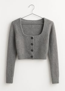 ZARA Gray Cropped Cardigan