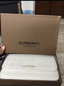 Burberry White Sling Bag