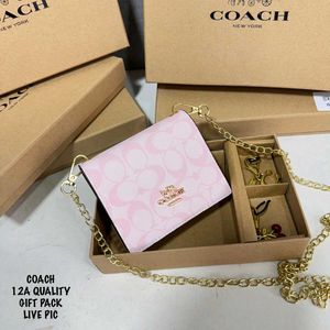 COACH SET OF 3 SLING BAG ,CHARM 2PC WD BOX