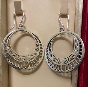 Oxidized Silver Hoop Earring