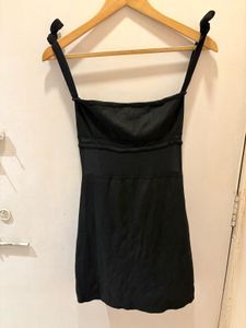 Black Tie Strap Mini Dress