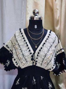 Boho Embroidered Lace Maxi Dress
