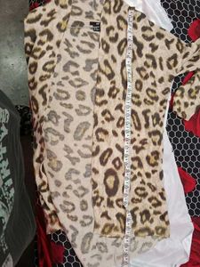 H&amp;M Leopard Print Front Open Cardigan