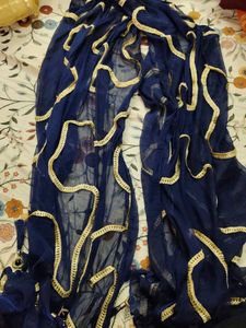 Elegant Navy Blue Dupatta