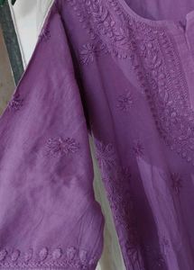 Lavender lucknowi Kurta Set