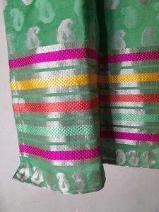 Shiny Green Net Kurta