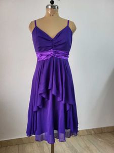 Purple Party Dress , Length  40 Inches