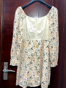 Floral Mini Dress with Long Sleeves