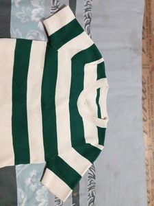 Korean Style Striped Crop Top