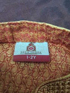 Orange Kurta with Detailed Pattern