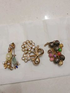 Beautiful Studs And Saree Pings Combo
