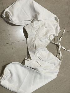 White Tie Back Dress