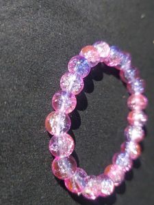Pink Crystal Bead Bracelet