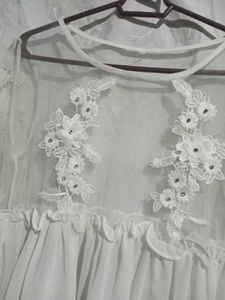 White Floral Top