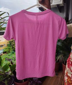Pink Barbie Ribbed T-Shirt