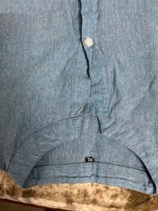 Light Blue Denim Shirt with black pant