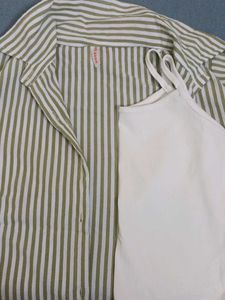 Shirt With Inner Crop Top