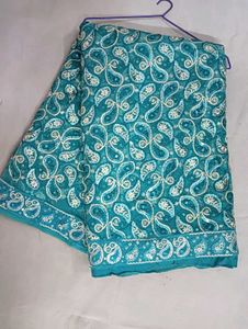 Elegant Embroidered Saree Fabric