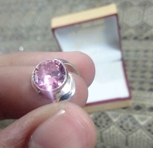 Silver Pink Stone Ring 💍