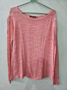 Coral Knit Top