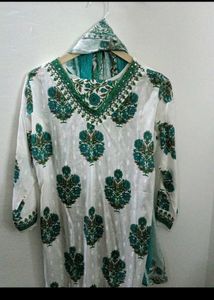Cotton Kurti Pant Dupatta Set