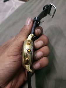 Cartier Black Leather Watch