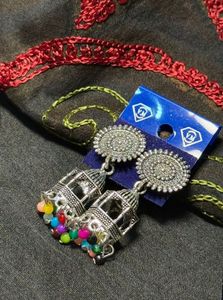 Colorful Jhumka Earrings