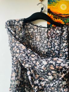 Floral Top &amp; Shrug(lightly Padded)