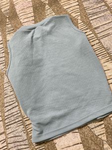 Cute Blue Sleeveless Top