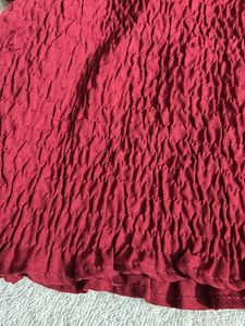 Burgundy Smocked Tube Top