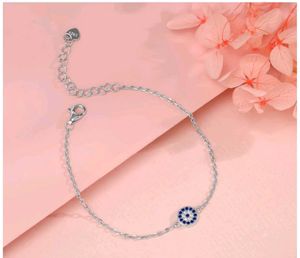 Pure 925 silver evil eye bracelet, brand new