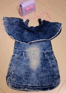 Baby Girls Denim Middi Dress