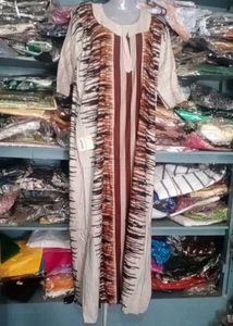 Brown &amp; Beige Printed Maxi Dress