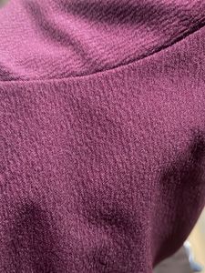 Burgundy Ruched Long Sleeve Top