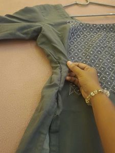 Olive Green Embroidered Tunic