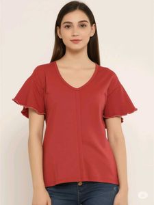 Tokyo Talkies Rust Coloed Top For Women