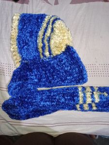 Blue Cute Cap Scarf