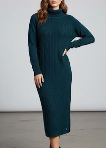 Elegant Knit Sweater Dress