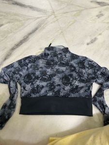 Floral Mesh Long Sleeve Top