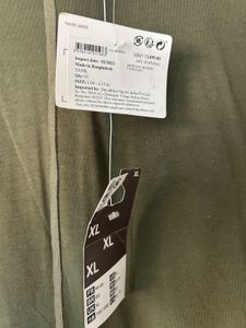 Olive Green Sleeveless Hoodie XL