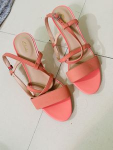 Clarks Coral Leather Heeled Sandals