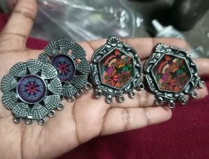 Black Polish Afgani Earrings