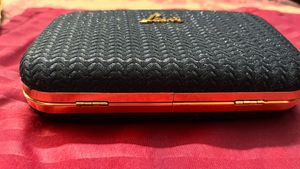 Lavie Blue Glitter Clutch