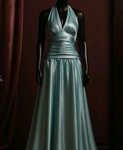 Today Sale🎉🎊Blue Halter Gown