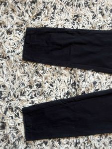 Black Cotton Trousers