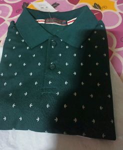 Polo Neck Printed T-shirt-Plus