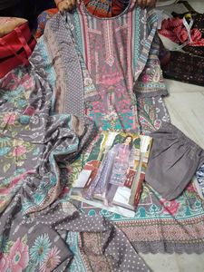 Beautiful Pakistani Cotton Dress Xl Size