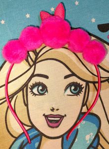 Pink pompom kids Headba